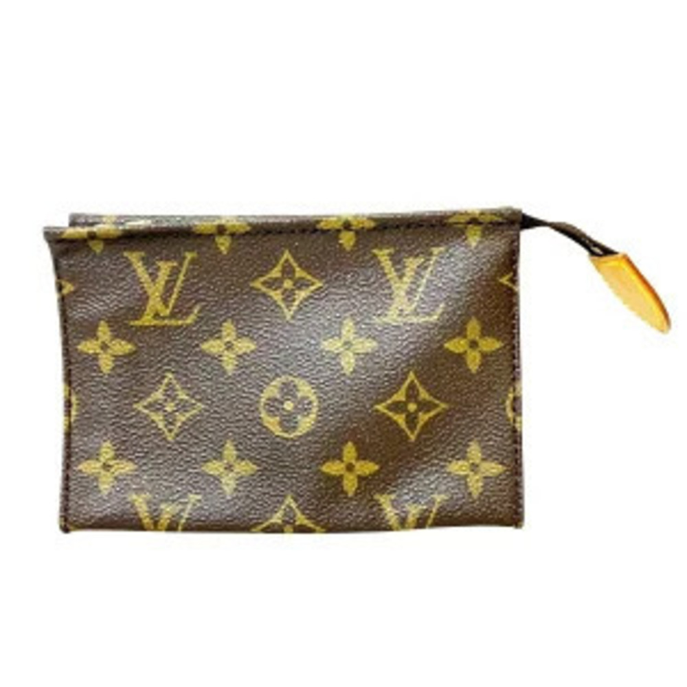 Louis Vuitton Pochette Toilette Pouch Clutch Monogram Canvas